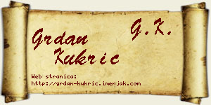 Grdan Kukrić vizit kartica